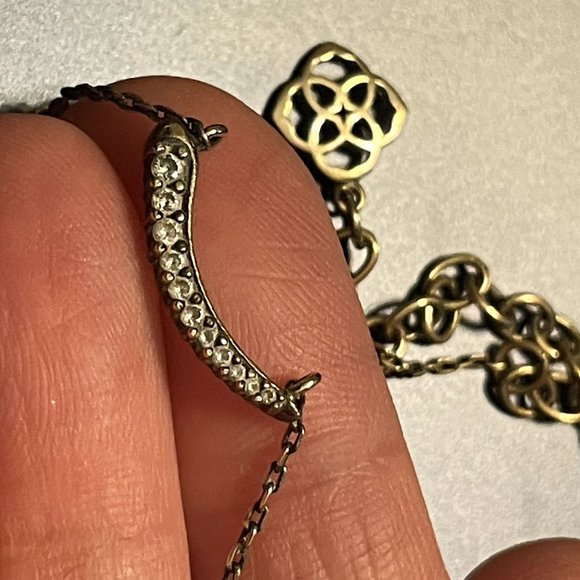 Kendra Scott Whitlee Pendant Necklace Pave Crystal Gold Plated - Picture 5 of 9